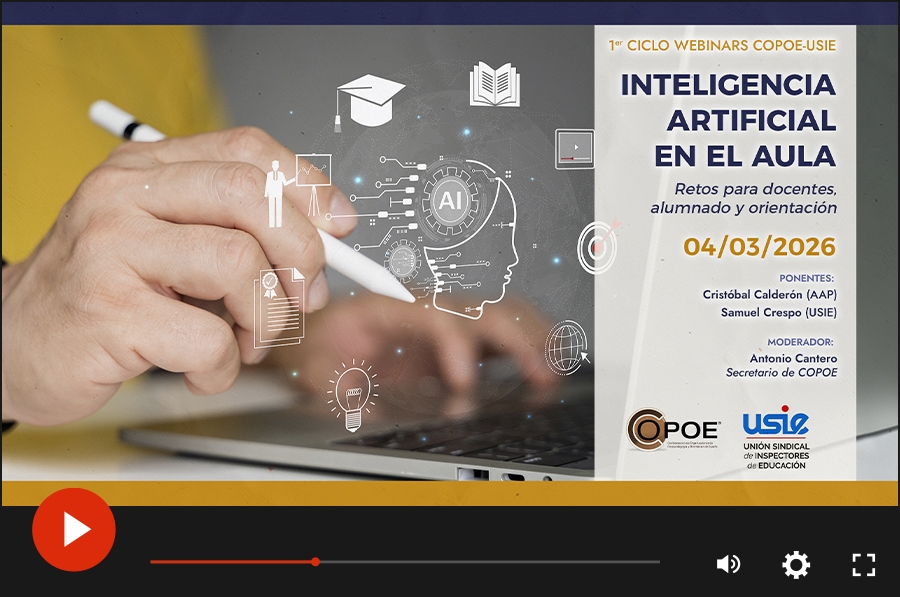 COPOE-USIE webinarraren bideoa: "Adimen artifiziala ikasgelan"