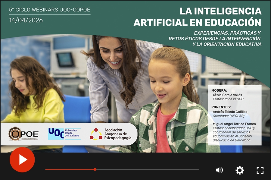 UOC-COPOE webinarraren bideoa: "Adimen artifiziala hezkuntzan"
