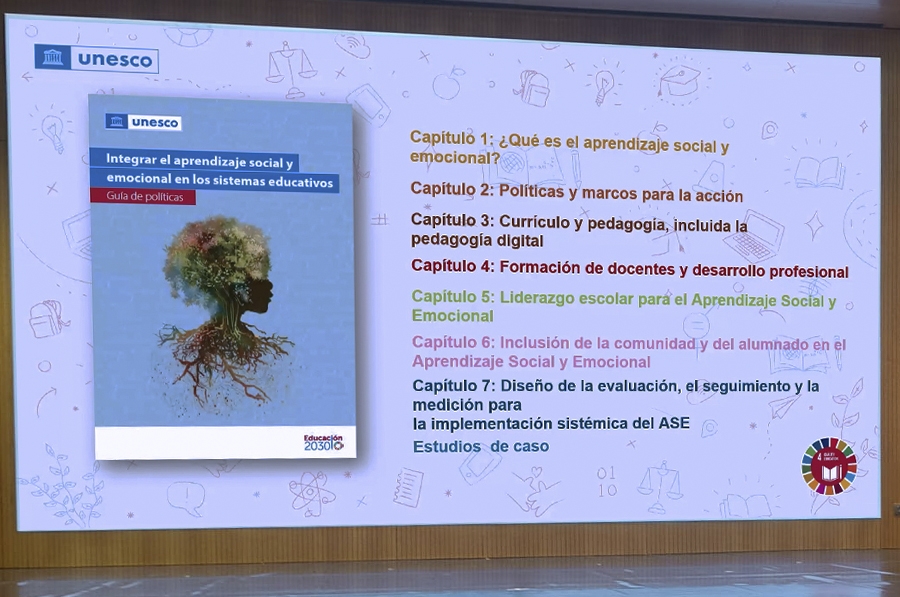 Presentaci&oacute;n en Zaragoza de la gu&iacute;a de UNESCO "Integrar el aprendizaje social y emocional en los sistemas educativos. Gu&iacute;a de pol&iacute;ticas" traducida por COPOE, AAP y RIEEB