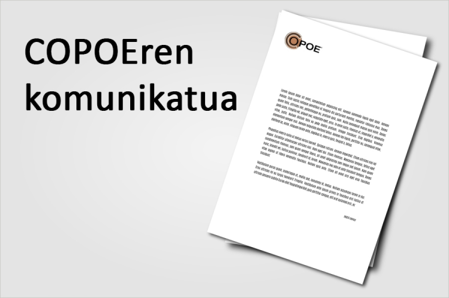 Lanbide Heziketako Sistemaren antolamendua ezartzen duen Errege Dekretuaren proiektuari buruzko COPOEren jakinarazpena